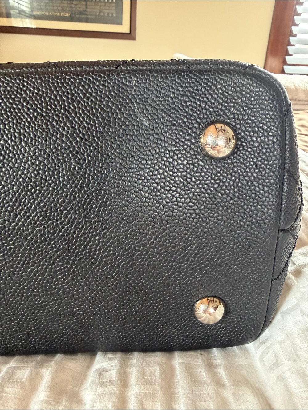 Chanel Black Caviar Leather Shopper Tote with pouch. - Picture 7 of 17